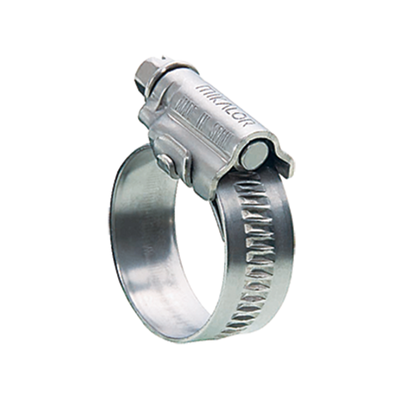 Komplet spændebånd, rustfrit stål, Diameter interval: 90-110mm, T= 0,8mm, drejningsmoment= 6,8Nm, belastningsklasse= Medium