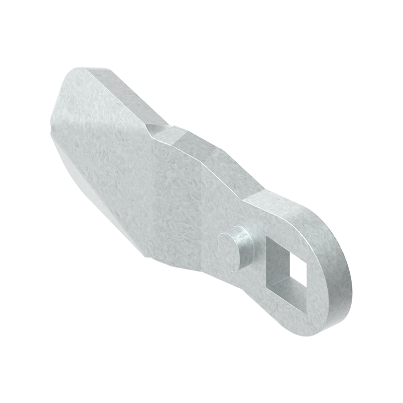 Tunge, standard, stål, L=45, B=19, offset højde=-2 mm