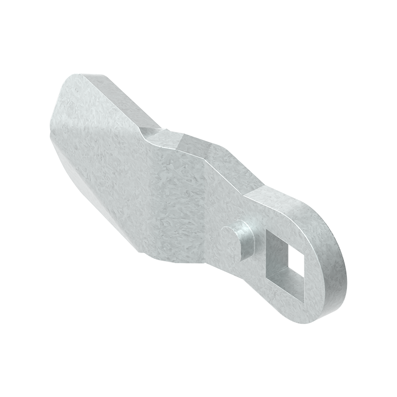 Tunge, standard, stål, L=45, B=19, offset højde=-4 mm