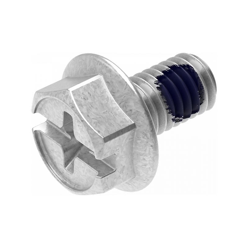 Skrue med loctite, stål, M6x10