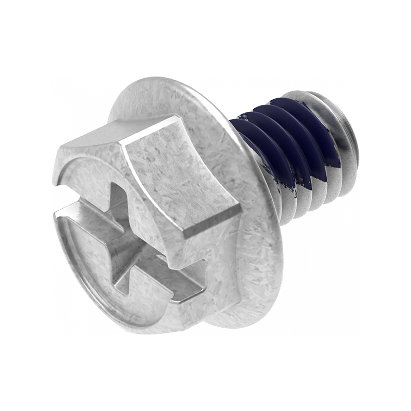 Skrue med loctite, stål, M6x8