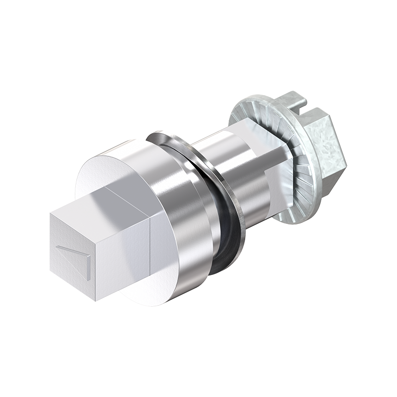 Indsats, firkant 7, trykstøbt zink, forkromet