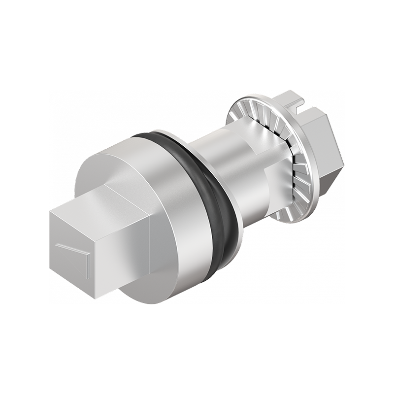 Indsats, firkant 7, rustfrit stål