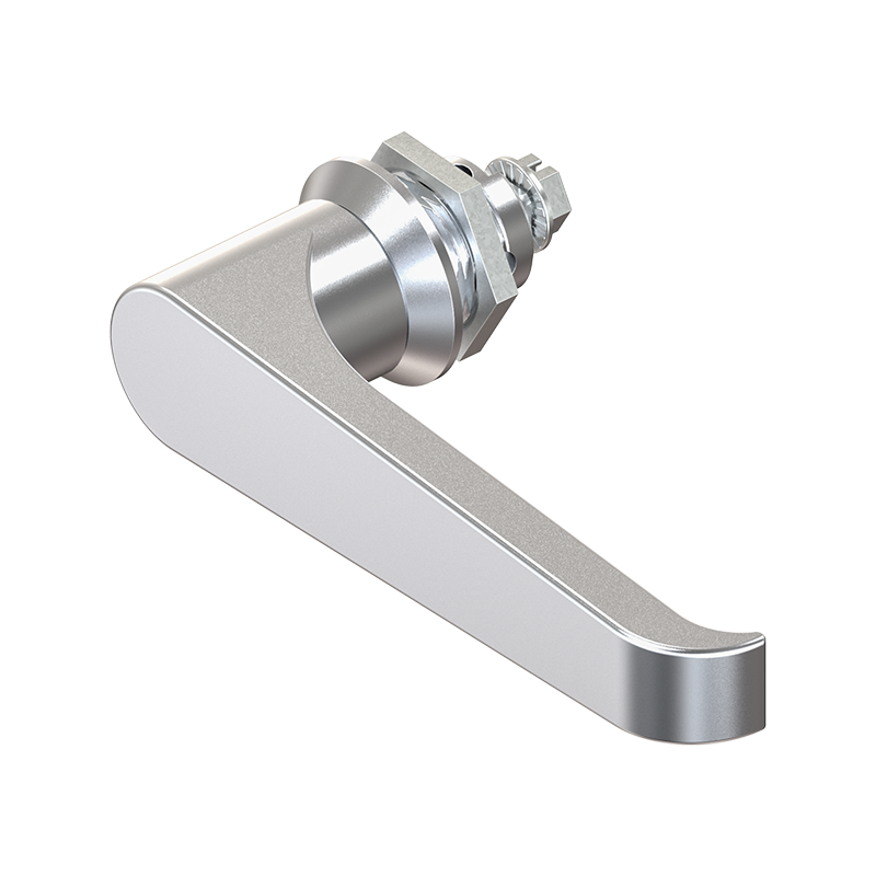 Låsehus med l-greb, uden lås, trykstøbt zink, L=105mm, GH=18mm, pladetykkelse=1,5-8mm