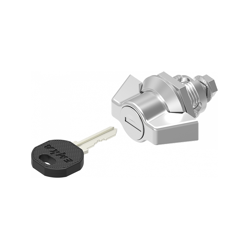 Låsehus med vingegreb, enslåsende ek333, syrefast stål, L=50mm, GH=18mm, pladetykkelse=1,5-8mm