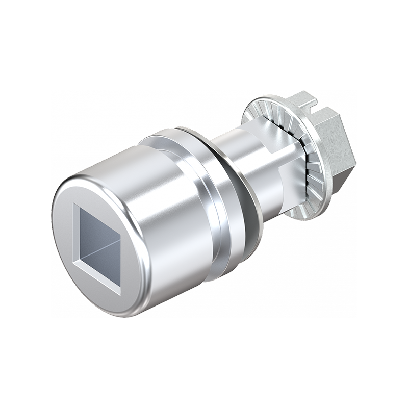 Indsats, indvendig firkant 6, trykstøbt zink, forkromet