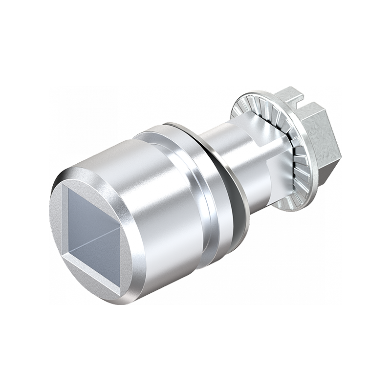 Indsats, indvendig firkant 8, trykstøbt zink, forkromet