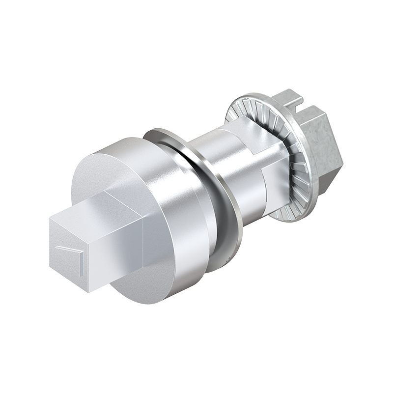 Indsats, firkant 6, trykstøbt zink, forkromet