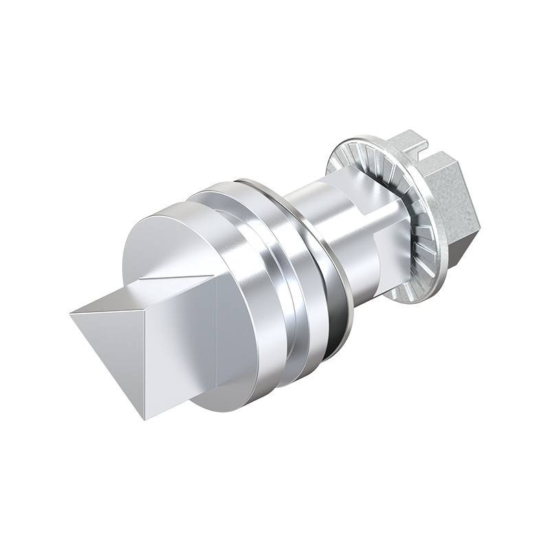 Indsats, trekant 9, trykstøbt zink, forkromet