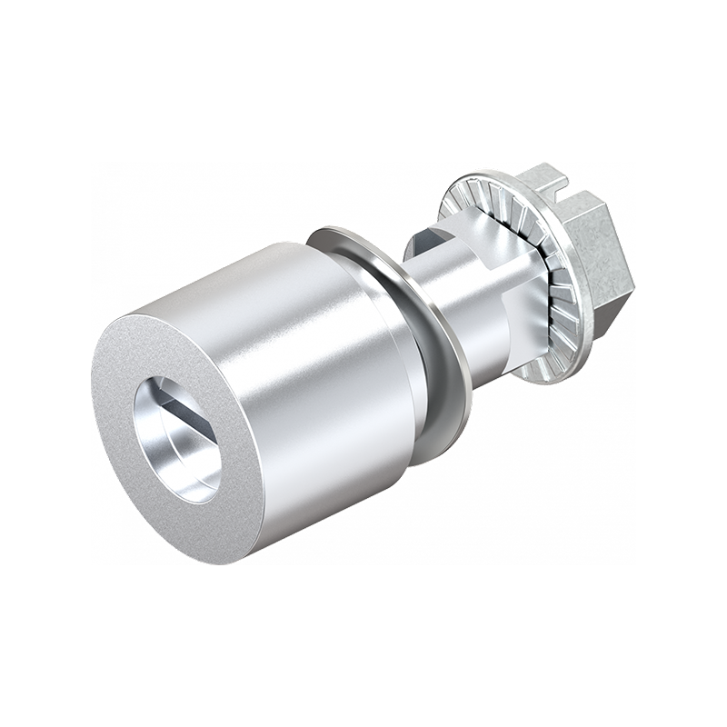 Indsats, slids 1,2x3 møntsikret, trykstøbt zink, forkromet