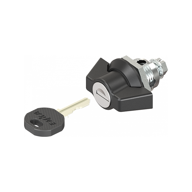 Låsehus med vingegreb, enslåsende ek333, trykstøbt zink, L=50mm, GH=18mm, pladetykkelse=1,5-8mm