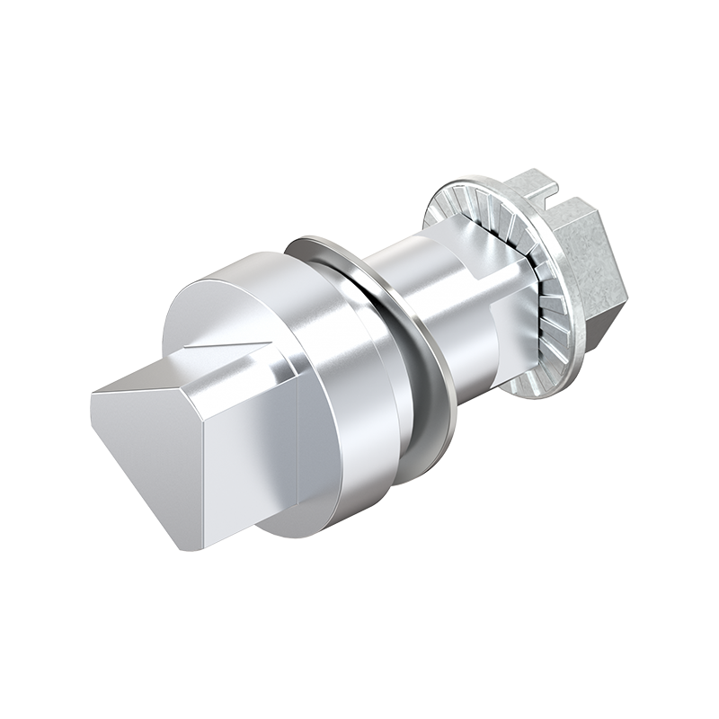 Indsats, trekant 10, trykstøbt zink, forkromet