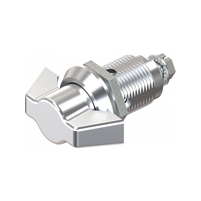 Låsehus med vingegreb, uden lås, trykstøbt zink, L=50mm, GH=30mm, pladetykkelse=1,5-20mm