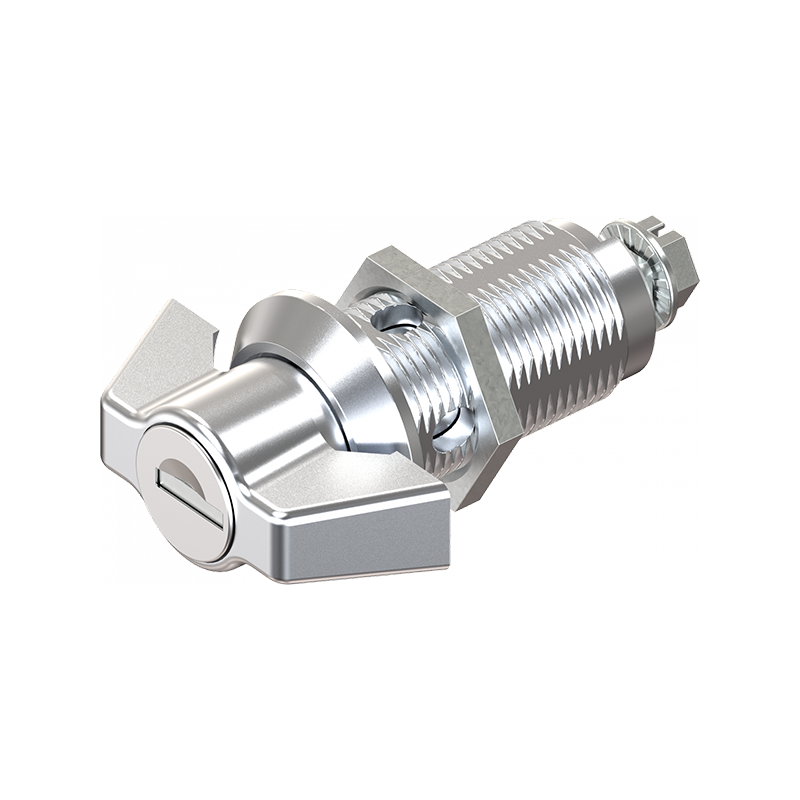 Låsehus med vingegreb, forskellig låsende, trykstøbt zink, L=50mm, GH=40mm, pladetykkelse=1,5-30mm