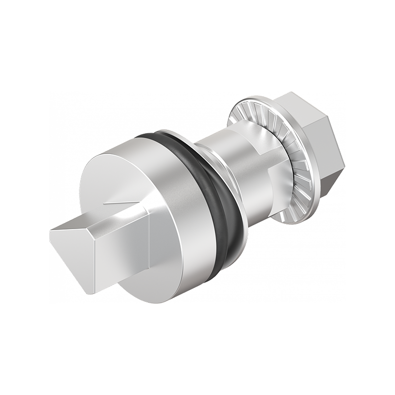 Indsats, trekant 7, rustfrit stål