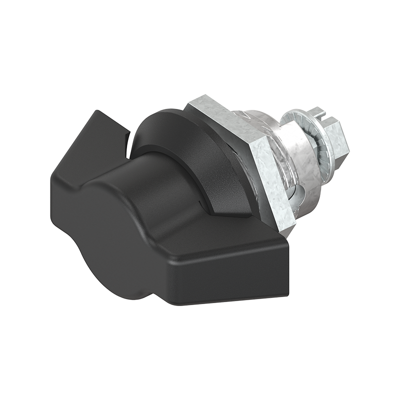 Låsehus med vingegreb, uden lås, trykstøbt zink, L=50mm, GH=18mm, pladetykkelse=1,5-8mm