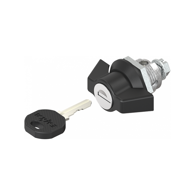 Låsehus med vingegreb, enslåsende ek333, trykstøbt zink, L=50mm, GH=18mm, pladetykkelse=1,5-8mm