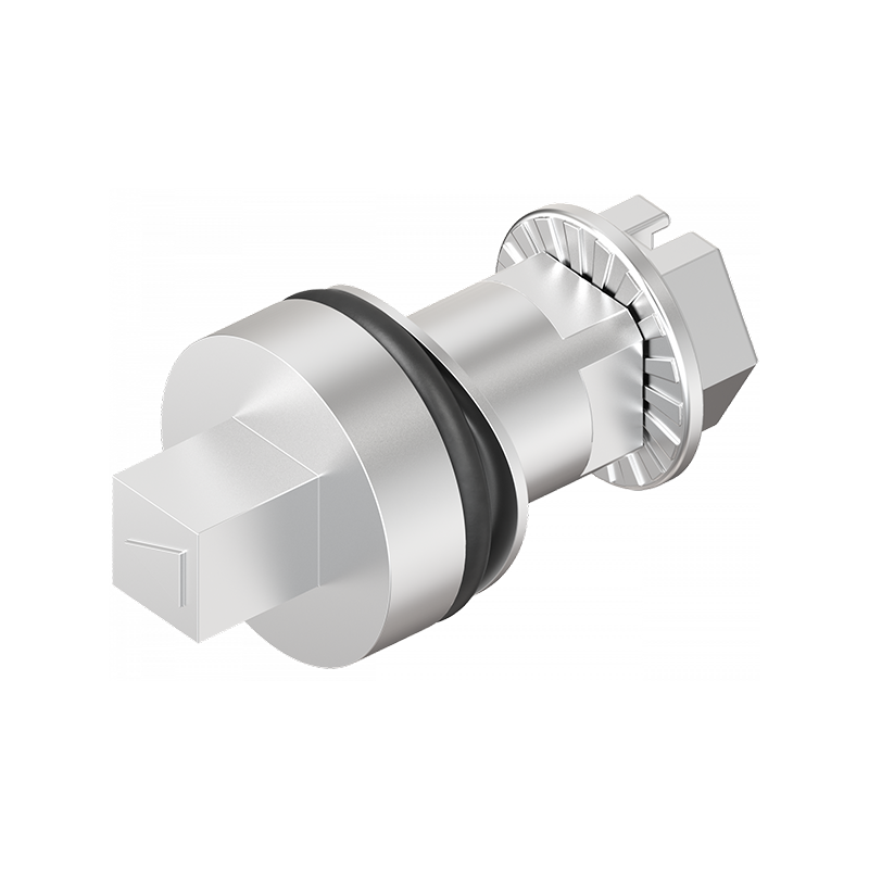 Indsats, firkant 6, rustfrit stål