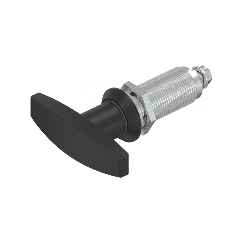 Låsehus med t-greb, uden lås, trykstøbt zink, L=78mm, GH=50mm, pladetykkelse=1,5-40mm