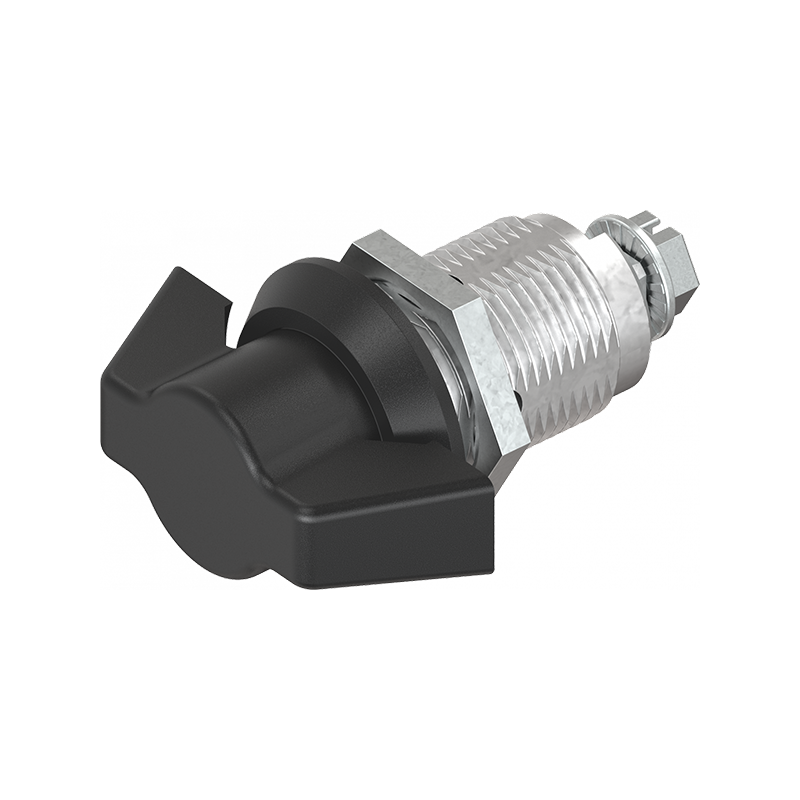 Låsehus med vingegreb, uden lås, trykstøbt zink, L=50mm, GH=30mm, pladetykkelse=1,5-20mm