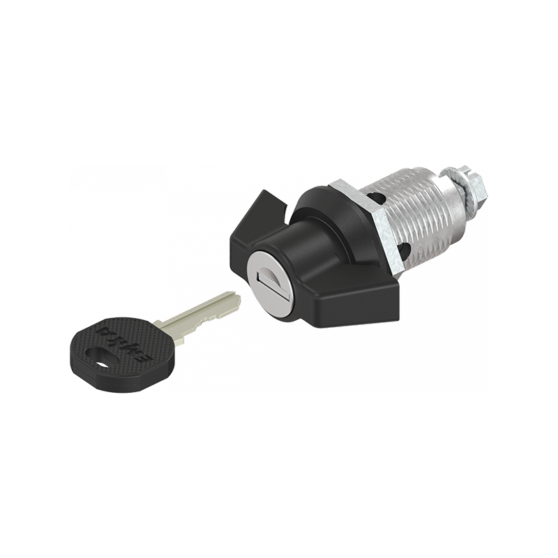 Låsehus med vingegreb, forskellig låsende, trykstøbt zink, L=50mm, GH=30mm, pladetykkelse=1,5-20mm