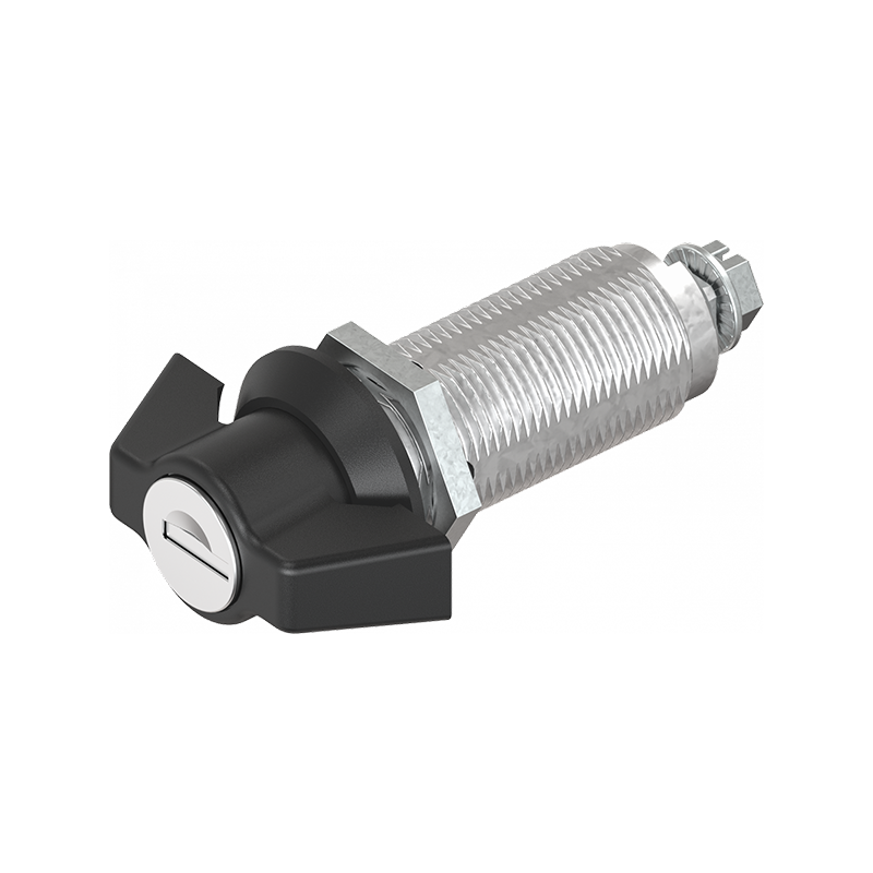 Låsehus med vingegreb, forskellig låsende, trykstøbt zink, L=50mm, GH=50mm, pladetykkelse=1,5-40mm