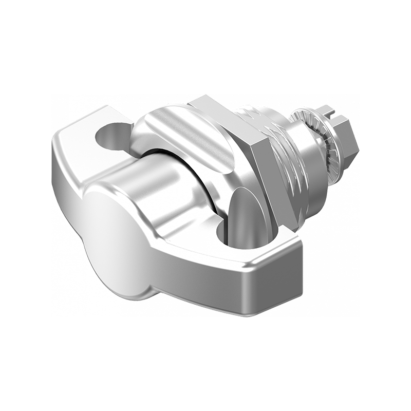 Låsehus med vingegreb, hængelås, syrefast stål, L=50mm, GH=18mm, pladetykkelse=1,2-8mm