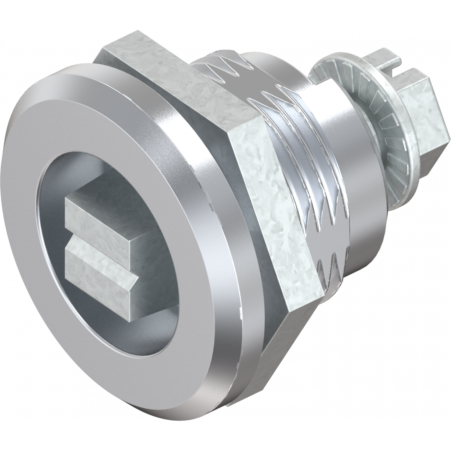 Låsehus med indsats, tog standard, uden lås, trykstøbt zink, L=mm, GH=18mm, pladetykkelse=1,2-8mm