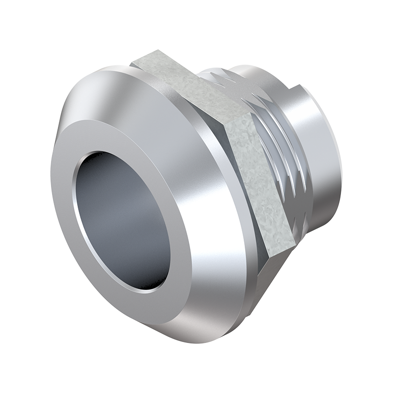 Låsehus, standard, trykstøbt zink, D=28, GH=18, pladetykkelse=1,2-8 mm