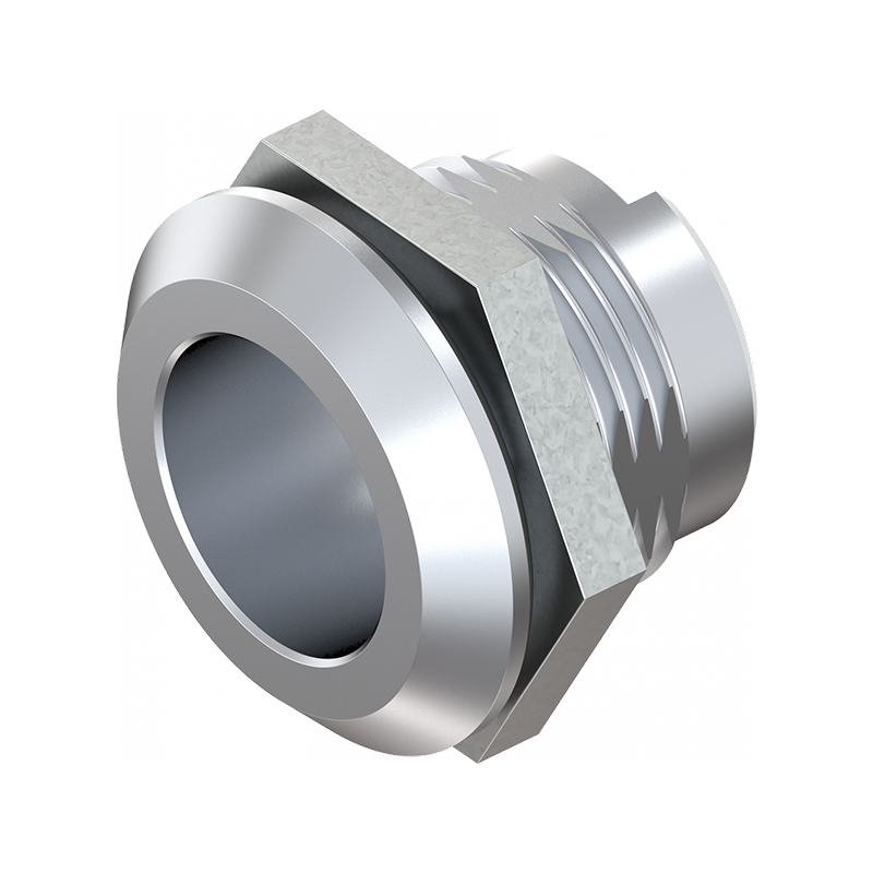 Låsehus, standard, trykstøbt zink, D=28, GH=18, pladetykkelse=1,2-8 mm