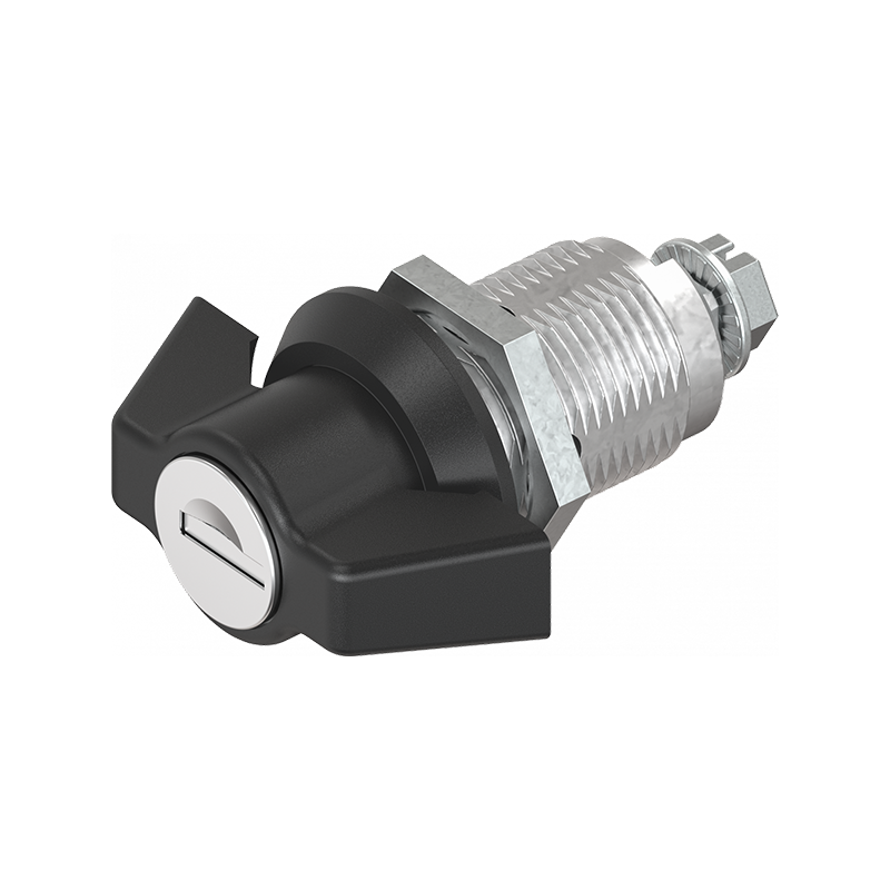 Låsehus med vingegreb, enslåsende ek333, trykstøbt zink, L=50mm, GH=30mm, pladetykkelse=1,5-20mm