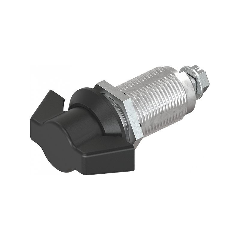 Låsehus med vingegreb, uden lås, trykstøbt zink, L=50mm, GH=40mm, pladetykkelse=1,5-30mm