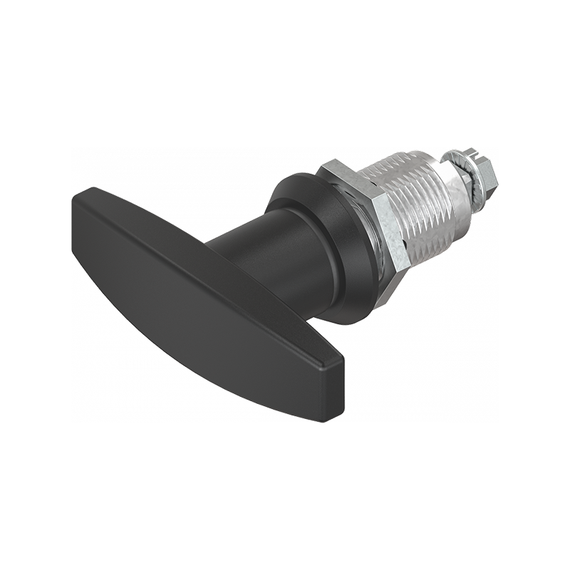 Låsehus med t-greb, uden lås, trykstøbt zink, L=78mm, GH=30mm, pladetykkelse=1,5-20mm