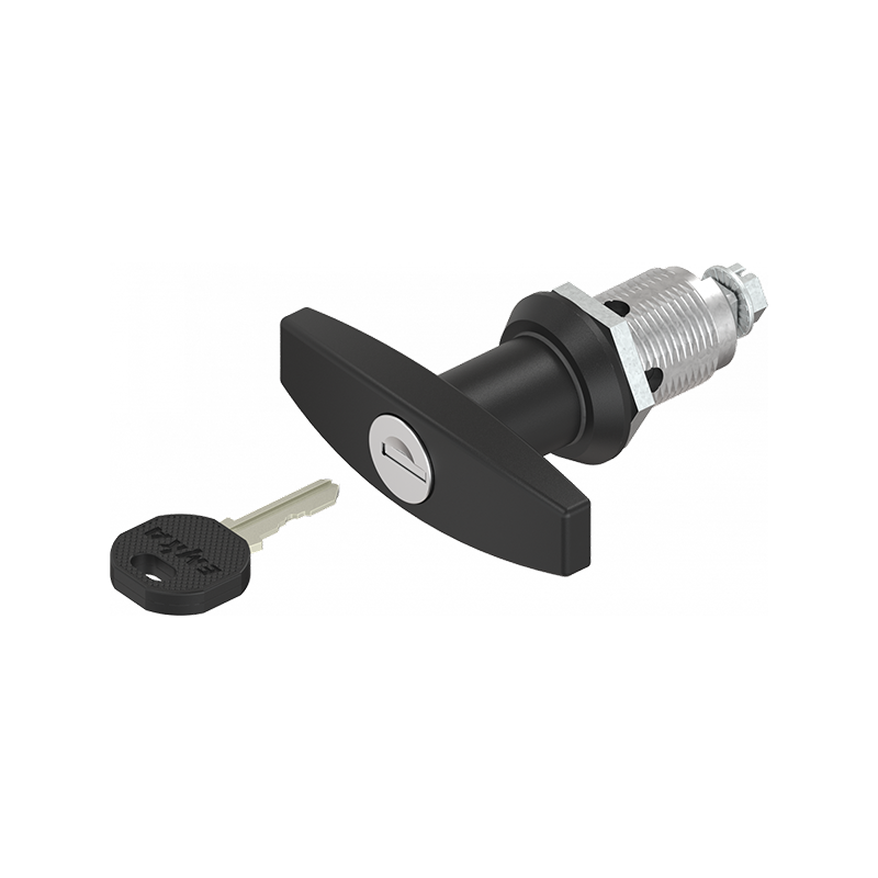 Låsehus med t-greb, enslåsende ek333, trykstøbt zink, L=78mm, GH=30mm, pladetykkelse=1,5-20mm