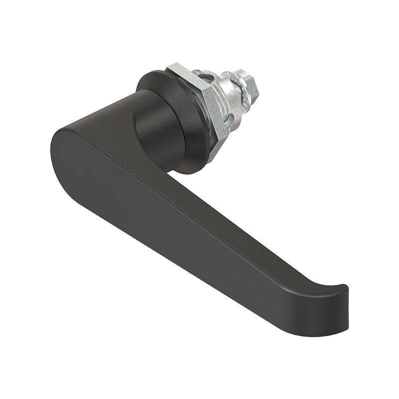 Låsehus med l-greb, uden lås, trykstøbt zink, L=105mm, GH=18mm, pladetykkelse=1,5-8mm