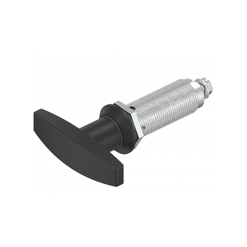 Låsehus med t-greb, uden lås, trykstøbt zink, L=78mm, GH=60mm, pladetykkelse=1,5-50mm