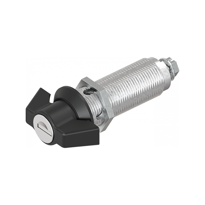 Låsehus med vingegreb, forskellig låsende, trykstøbt zink, L=50mm, GH=60mm, pladetykkelse=1,5-50mm