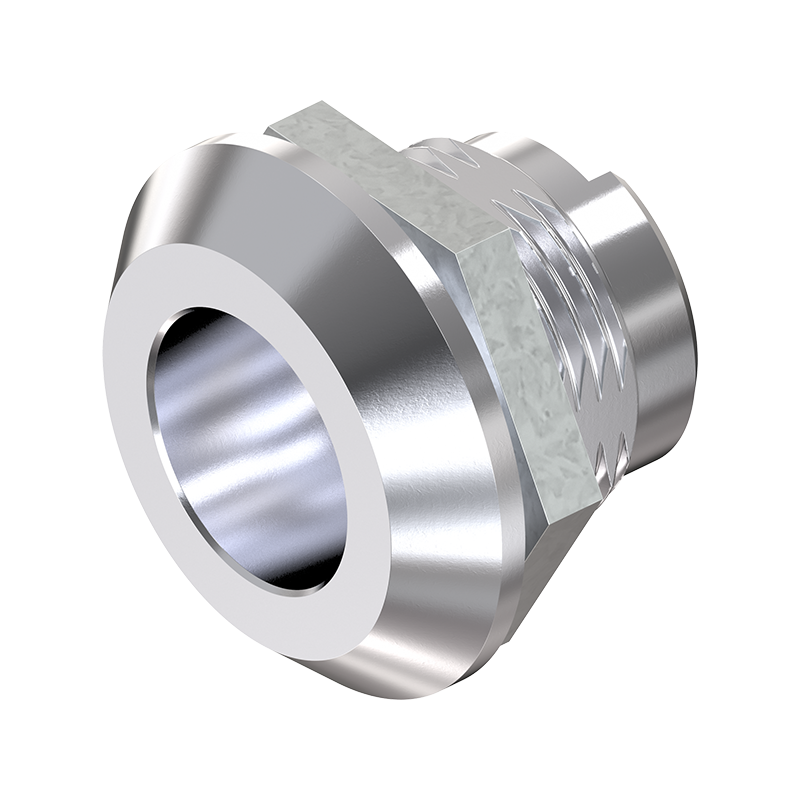 Låsehus, standard, trykstøbt zink, D=32, GH=18, pladetykkelse=1,2-8 mm