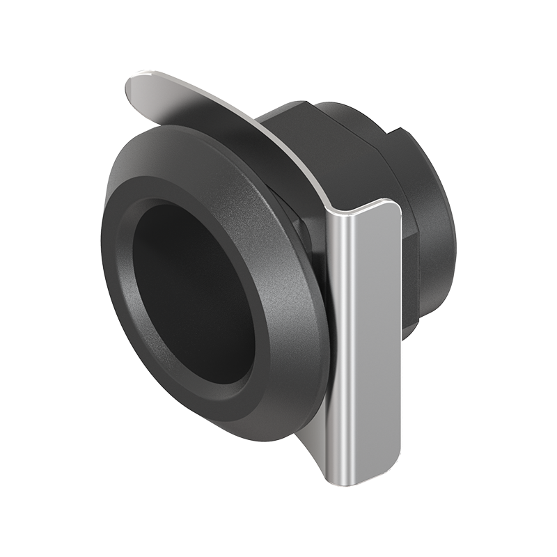 Låsehus, standard, glasfiberforstærket polyamid, D=28, GH=18, pladetykkelse=1,5-2 mm