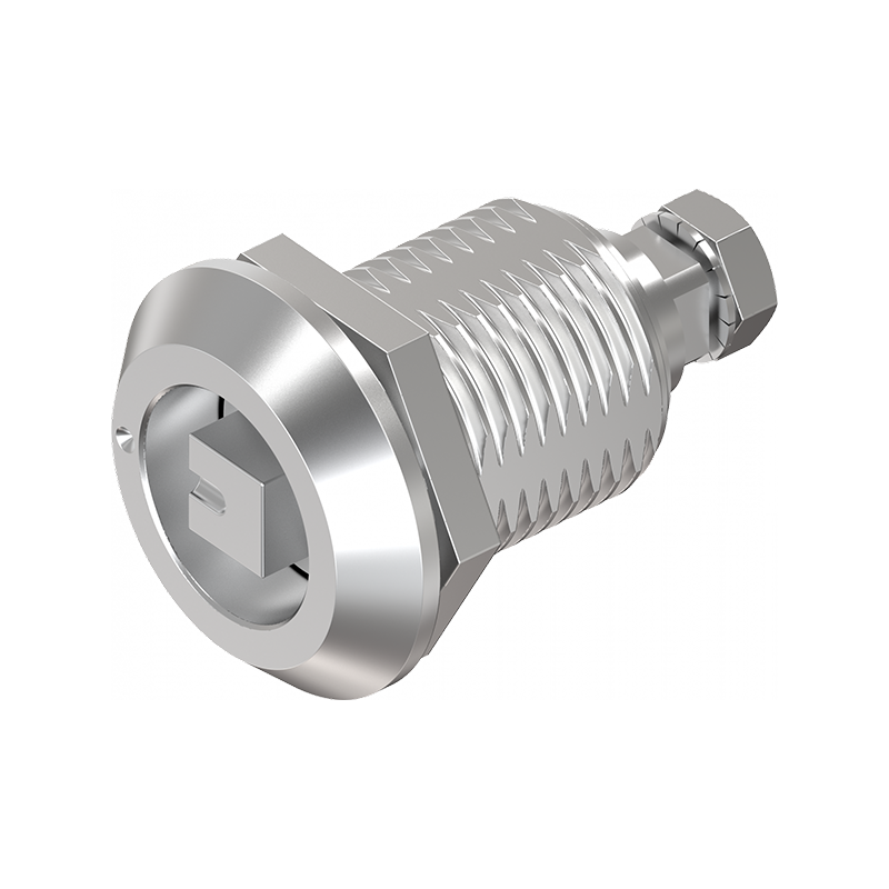 Kompressionslås, indsats 90°, syrefast stål, Firkant 8, vandring=6mm, ikke justerbar, pladetykkelse=1,5-20mm