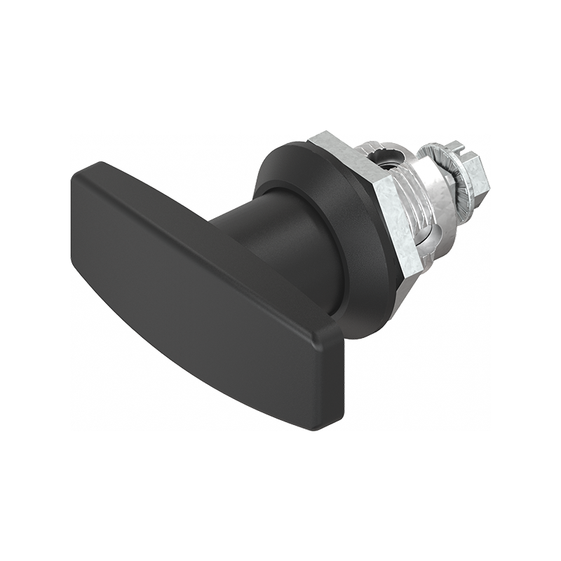 Låsehus med t-greb, uden lås, trykstøbt zink, L=60mm, GH=18mm, pladetykkelse=1,5-8mm