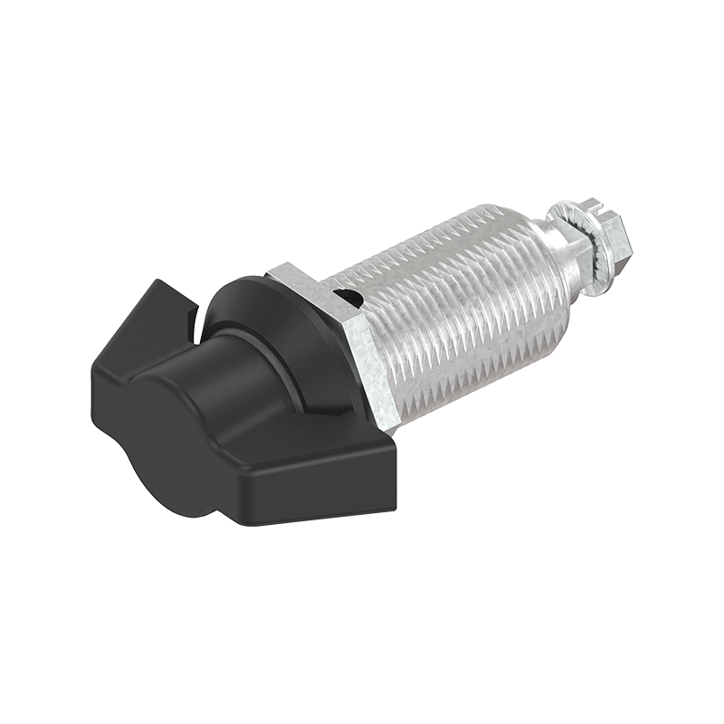 Kompressionslås, håndgreb 90°, trykstøbt zink, Vingegreb, vandring=6mm, ikke justerbar, pladetykkelse=1,5-30mm