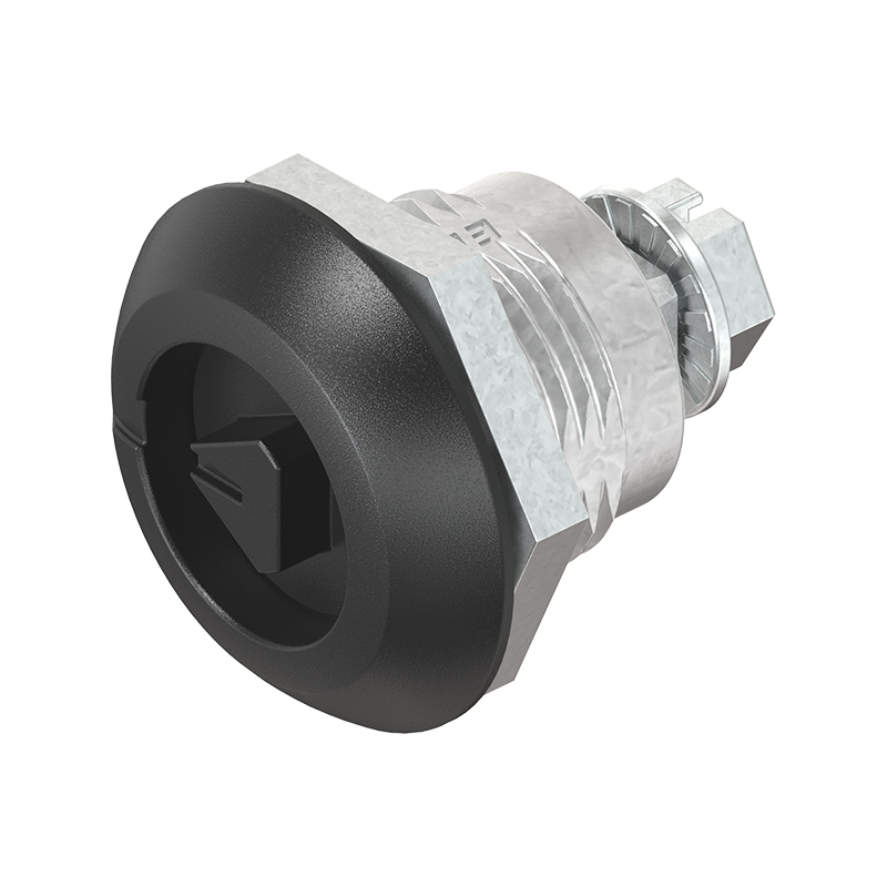 Kompressionslås, indsats 90°, trykstøbt zink, Trekant 8, vandring=4,5mm, ikke justerbar, pladetykkelse=1,2-8mm