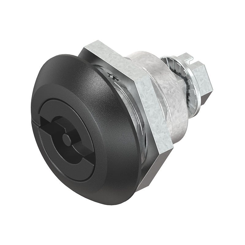 Kompressionslås, indsats 90°, trykstøbt zink, DIN 3, vandring=4,5mm, ikke justerbar, pladetykkelse=1,2-8mm