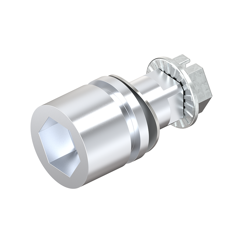 Indsats, indvendig sekskant 10, trykstøbt zink, forkromet