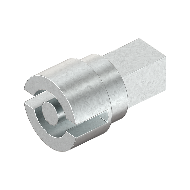 Indsats, DIN 5, trykstøbt zink, påsvejsning