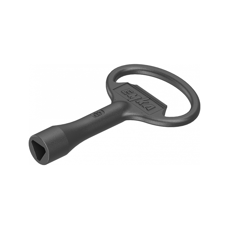 Nøgle, trykstøbt zink, trekant 8, L=78