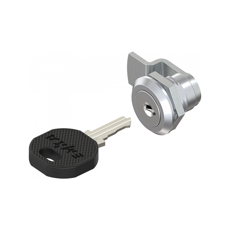 Komplet tungelås, D=22mm, L=24mm, GH=13,5mm, trykstøbt zink, pladetykkelse=1,2-5 mm