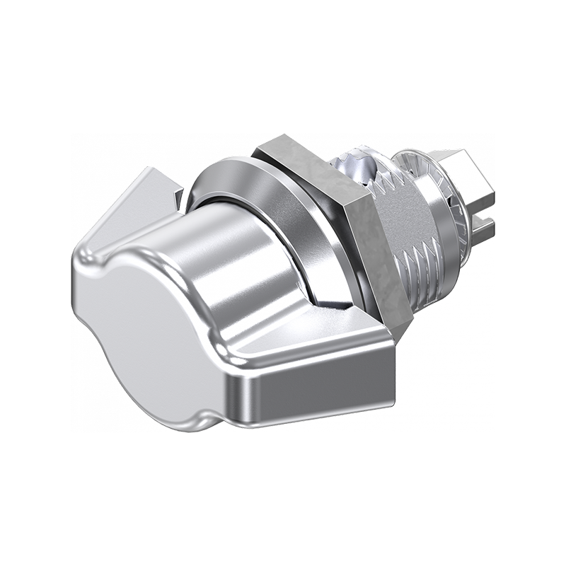 Låsehus med vingegreb, uden lås, trykstøbt zink, L=32mm, GH=13,5mm, pladetykkelse=0,5-5mm