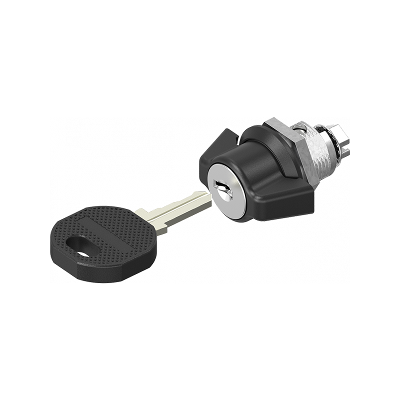 Låsehus med vingegreb, enslåsende ek2233x, trykstøbt zink, L=32mm, GH=13,5mm, pladetykkelse=0,5-5mm